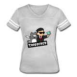 Triggered Diamond Hands Women’s Vintage Sport T-Shirt - heather gray/white