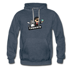 Triggered Diamond Hands Men’s Premium Hoodie - heather denim