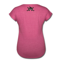 Triggered Diamond Hands Women's Tri-Blend V-Neck T-Shirt - heather raspberry