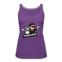Triggered Diamond Hands Women’s Premium Tank Top - purple
