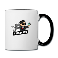 Triggered Diamond Hands Contrast Coffee Mug - white/black