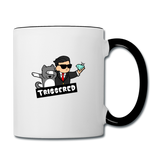 Triggered Diamond Hands Contrast Coffee Mug - white/black