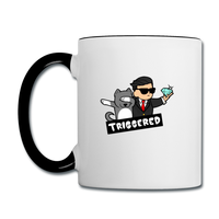 Triggered Diamond Hands Contrast Coffee Mug - white/black