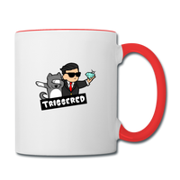 Triggered Diamond Hands Contrast Coffee Mug - white/red