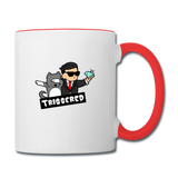 Triggered Diamond Hands Contrast Coffee Mug - white/red