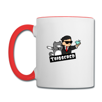Triggered Diamond Hands Contrast Coffee Mug - white/red