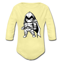 Character #56 Organic Long Sleeve Baby Bodysuit - washed yellow