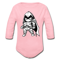 Character #56 Organic Long Sleeve Baby Bodysuit - light pink