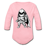 Character #56 Organic Long Sleeve Baby Bodysuit - light pink
