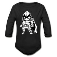 Character #56 Organic Long Sleeve Baby Bodysuit - black