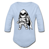 Character #56 Organic Long Sleeve Baby Bodysuit - sky