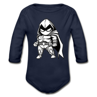 Character #56 Organic Long Sleeve Baby Bodysuit - dark navy