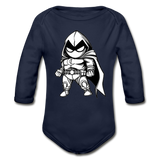 Character #56 Organic Long Sleeve Baby Bodysuit - dark navy