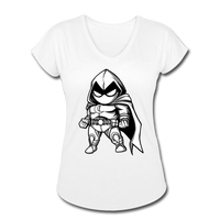 Character #56 Women's Tri-Blend V-Neck T-Shirt - white