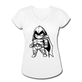 Character #56 Women's Tri-Blend V-Neck T-Shirt - white