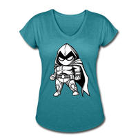 Character #56 Women's Tri-Blend V-Neck T-Shirt - heather turquoise