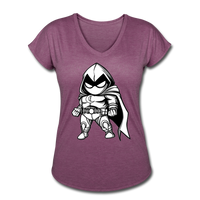 Character #56 Women's Tri-Blend V-Neck T-Shirt - heather plum