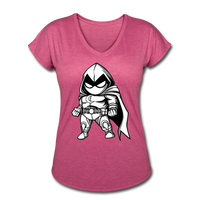 Character #56 Women's Tri-Blend V-Neck T-Shirt - heather raspberry