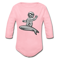 Character #57 Organic Long Sleeve Baby Bodysuit - light pink