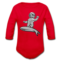 Character #57 Organic Long Sleeve Baby Bodysuit - red