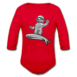 Character #57 Organic Long Sleeve Baby Bodysuit - red
