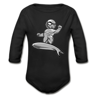 Character #57 Organic Long Sleeve Baby Bodysuit - black