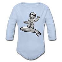Character #57 Organic Long Sleeve Baby Bodysuit - sky