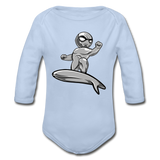 Character #57 Organic Long Sleeve Baby Bodysuit - sky