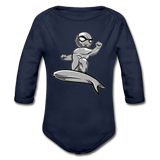 Character #57 Organic Long Sleeve Baby Bodysuit - dark navy