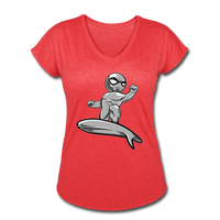 Character #57 Women's Tri-Blend V-Neck T-Shirt - heather red