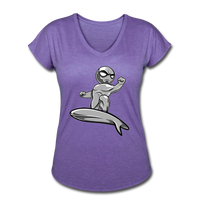 Character #57 Women's Tri-Blend V-Neck T-Shirt - purple heather