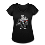 Character #58 Women's Tri-Blend V-Neck T-Shirt - black