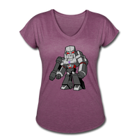 Character #58 Women's Tri-Blend V-Neck T-Shirt - heather plum