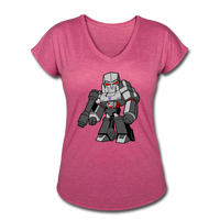 Character #58 Women's Tri-Blend V-Neck T-Shirt - heather raspberry