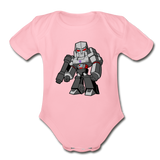 Character #58 Organic Short Sleeve Baby Bodysuit - light pink
