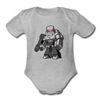 Character #58 Organic Short Sleeve Baby Bodysuit - heather gray