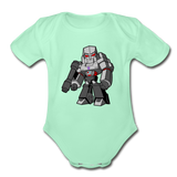 Character #58 Organic Short Sleeve Baby Bodysuit - light mint
