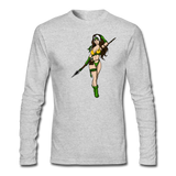 Character #59 Men's Long Sleeve T-Shirt by Next Level - heather gray