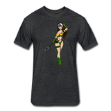 Character #59 Fitted Cotton/Poly T-Shirt by Next Level - heather black