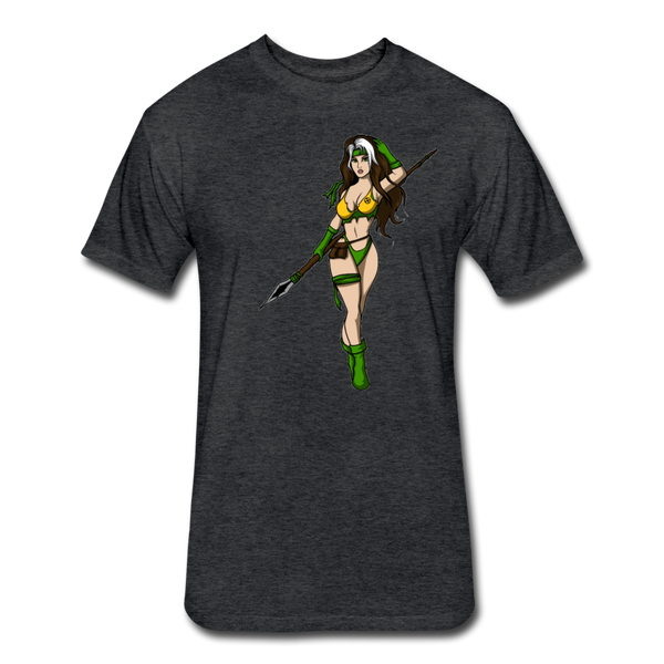 Character #59 Fitted Cotton/Poly T-Shirt by Next Level - heather black