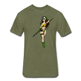 Character #59 Fitted Cotton/Poly T-Shirt by Next Level - heather military green