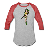 Character #59 Baseball T-Shirt - heather gray/red