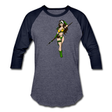 Character #59 Baseball T-Shirt - heather blue/navy