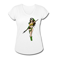 Character #59 Women's Tri-Blend V-Neck T-Shirt - white