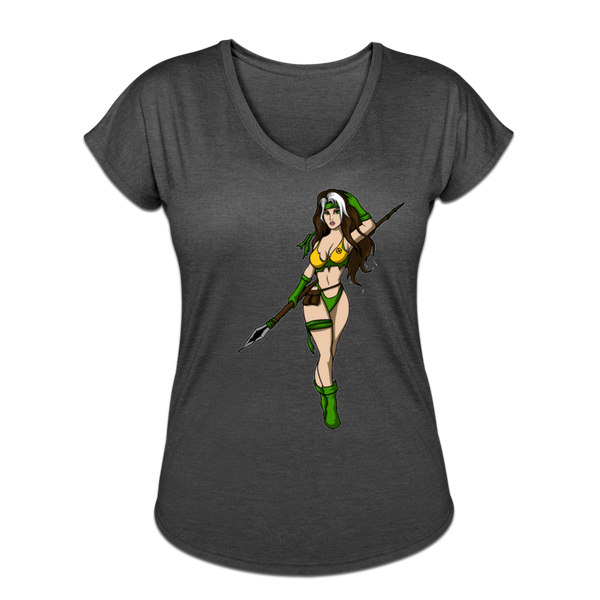 Character #59 Women's Tri-Blend V-Neck T-Shirt - deep heather