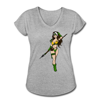 Character #59 Women's Tri-Blend V-Neck T-Shirt - heather gray