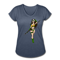 Character #59 Women's Tri-Blend V-Neck T-Shirt - navy heather