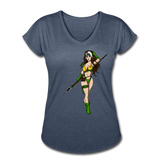 Character #59 Women's Tri-Blend V-Neck T-Shirt - navy heather