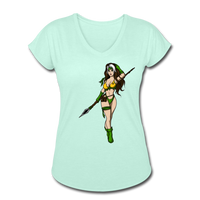 Character #59 Women's Tri-Blend V-Neck T-Shirt - mint