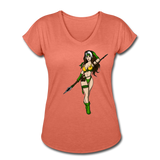 Character #59 Women's Tri-Blend V-Neck T-Shirt - heather bronze